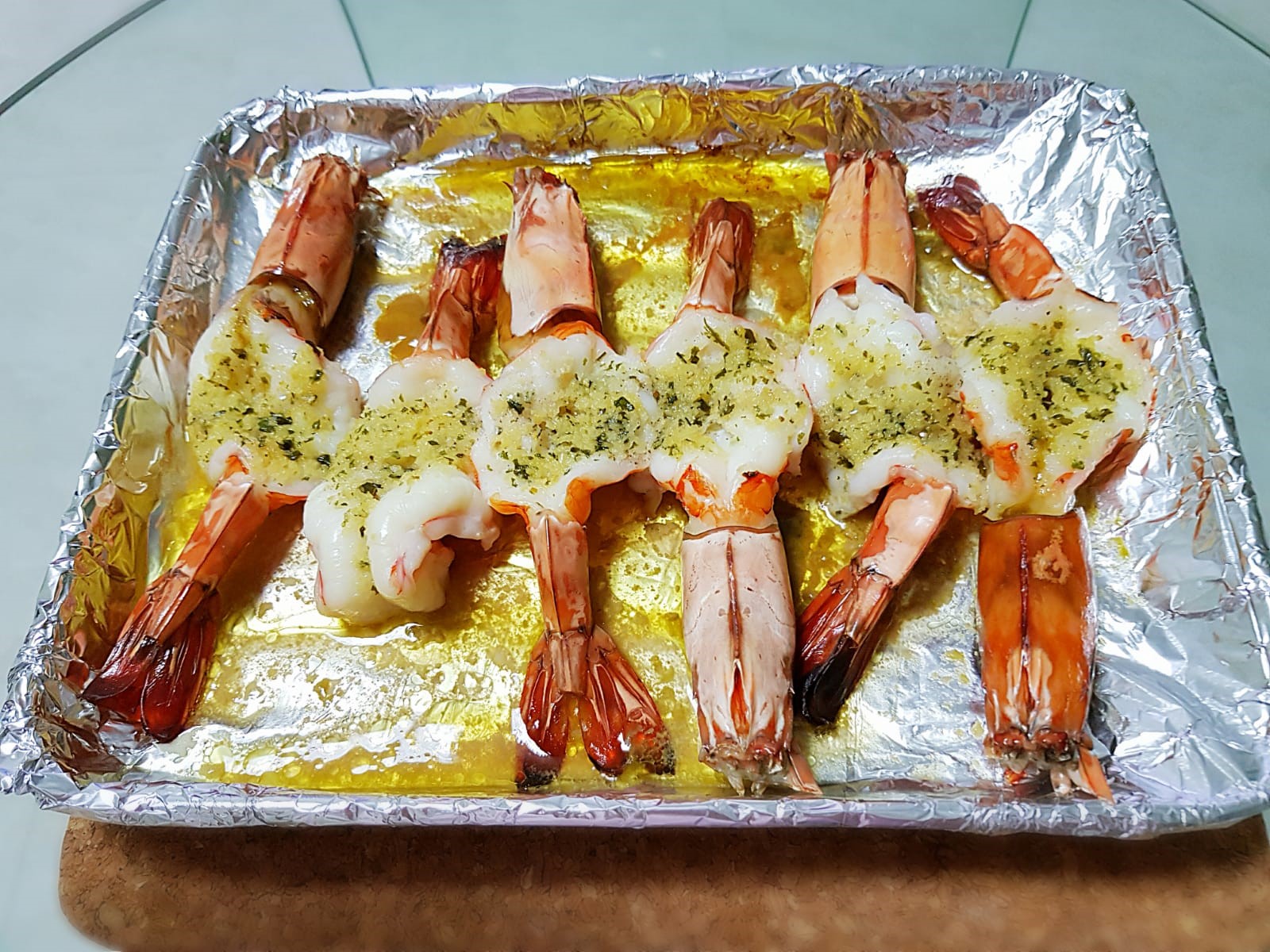 Baked Garlic Butter Prawns