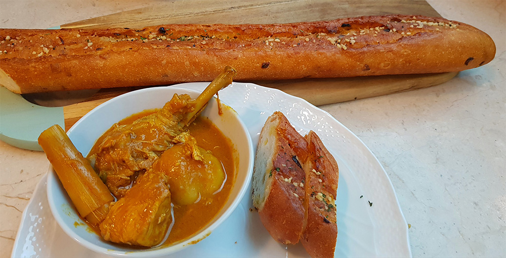 Our Atas Bread and Butter Story - Baguette with Chicken Curry