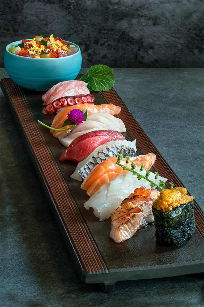 Arul's Flight Of Fancy - Assorted sushi platter.