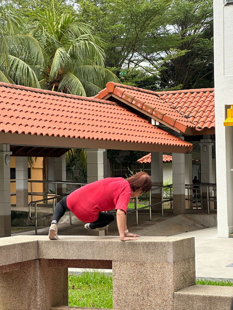 Senior Parkour: Crawling, Dashing And Leaping To New Heights Of Agility Fitness - Practising on the Park Bench Jump