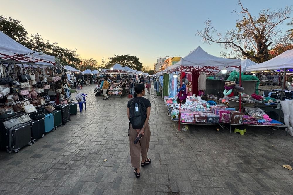 The Art of Later Life Relationships and Bike Touring in Laos - Night Market