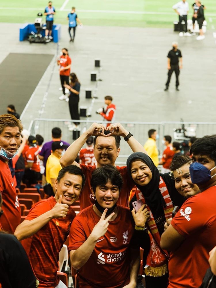 The Enduring Charm Of The EPL: A Senior Football Fan's Tribute To The Beautiful Game And Its Evolution - Liverpool fans at Singapore’s National Stadium