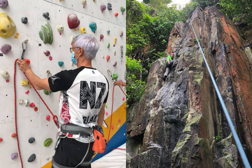 Active Ageing: The Silver Taking On Dragon Boat Races, Outrigger Canoe Rides & Mountain Treks In His Retirement - Mark Yuen Climbing