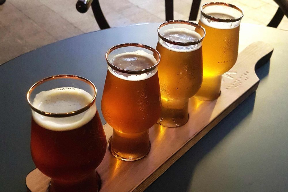 Singapore Beers Beyond Tiger Beer: Local Craft Beers Surprise with Variety - Tasting trays