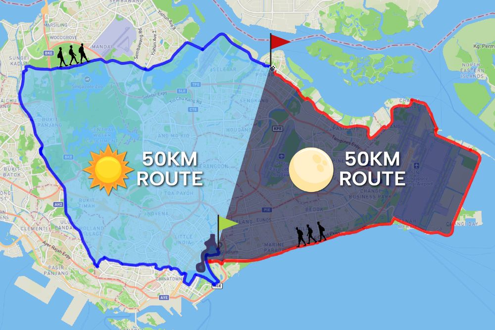 Auntie Walkers Are The Fitness Mafia That Singapore Needs - Day and Night Routes for 100km