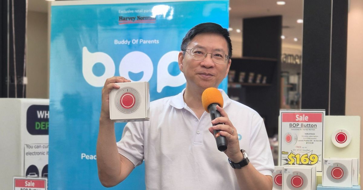 BOP: New Alarm Button Designed By Singapore Company Connects Seniors To Local Callers, Then Emergency Services