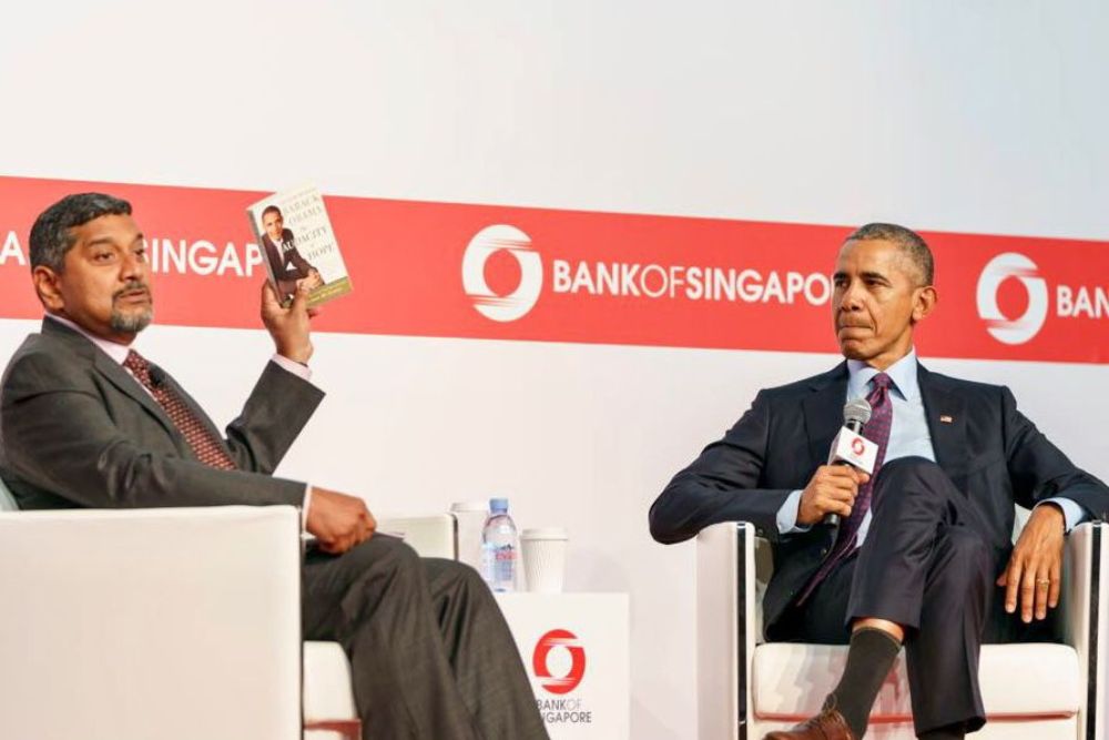 Viswa Sadasivan: A Kampong Boy’s Journey to Becoming a Presenter, CEO, and NMP - Viswa interviewed Obama in 2018