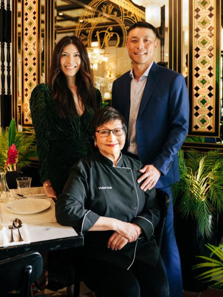 Violet Oon: The Grande Dame of Singapore Peranakan Cuisine Almost Chose Music Over Food - Violet Oon and her two children.
