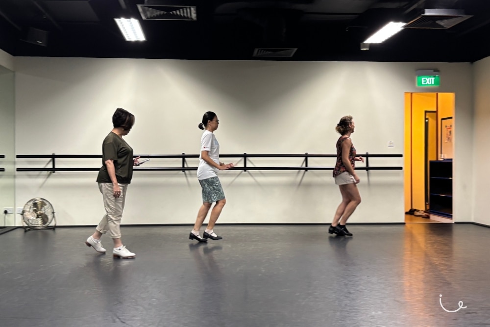 With Tap Dancing, These Seniors Find A Rhythm To Health And Confidence - Using barre for warm up and balance exercises