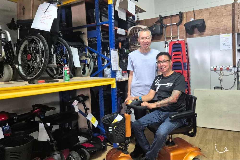 Retired Engineer Provides Personal Mobility Aids Repair Services For Seniors in Singapore – Often For Free - Steven Tan, 68 years old