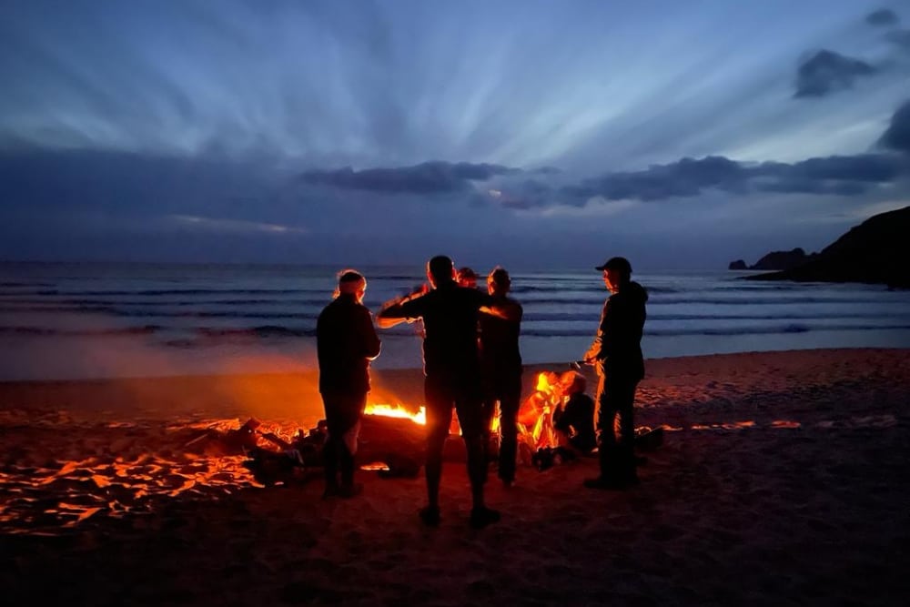 Camino de Santiago At 55: Lessons, Tips, And Life-Changing Insights From A 925km Walk - Campfire at Finisterre, the unofficial end point of the Camino de Santiago