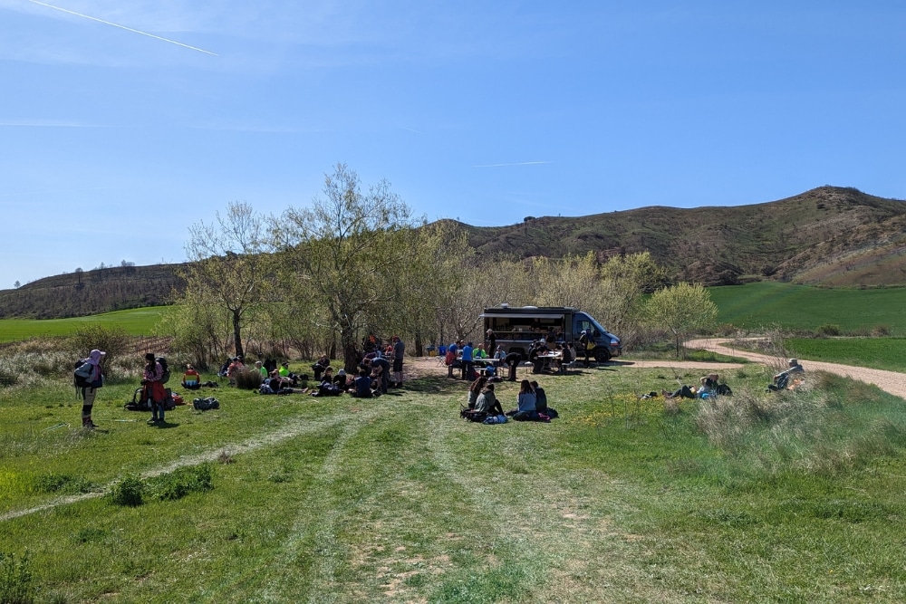 Camino de Santiago At 55: Lessons, Tips, And Life-Changing Insights From A 925km Walk - A welcome food truck in the middle of nowhere