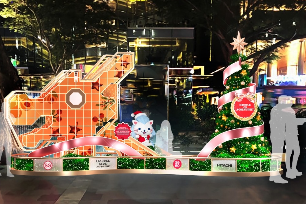 Orchard Road Christmas Light-up: European-Style Markets, 14m Christmas Tree, Photo Spots And More - Toa Payoh Dragon Playground Set Piece in front of Mandrin Gallery